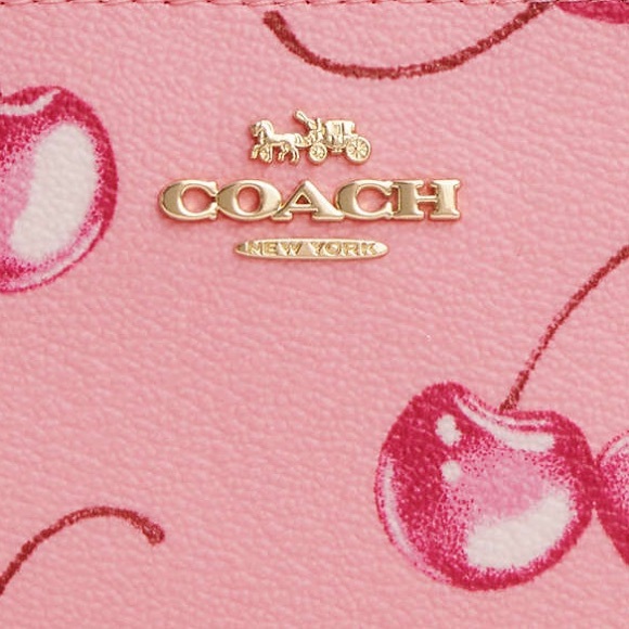 NWT Coach cherry print snap wallet - Picture 4 of 8
